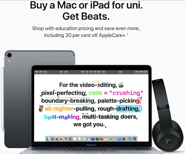 Apple startet mit kostenlosen Beats-Kopfhörern in ausgewählten Märkten die Aktion Back to University