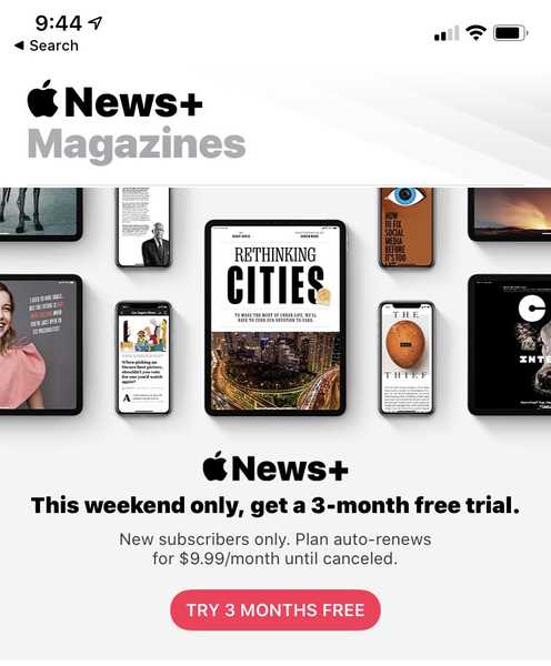 Apple News + -prøve hopper fra 1 til 3 måneder for Black Friday-helgen