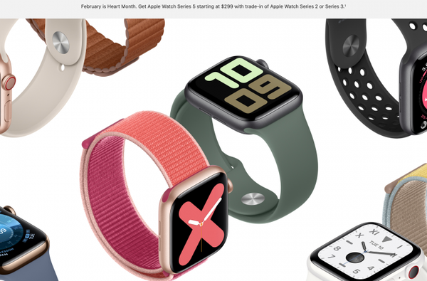 Apple erbjuder upp till 100 $ för Apple Watch-serie 2 och 3-modeller med ny inhandlingspromot