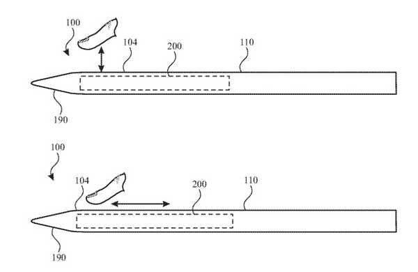 Apple Patent weist auf zukünftige Apple Pencil mit zusätzlichen berührungsempfindlichen Bedienelementen hin