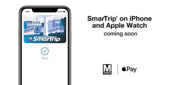 O suporte Apple Pay e Express Transit chega à área metropolitana de D.C. em 2020