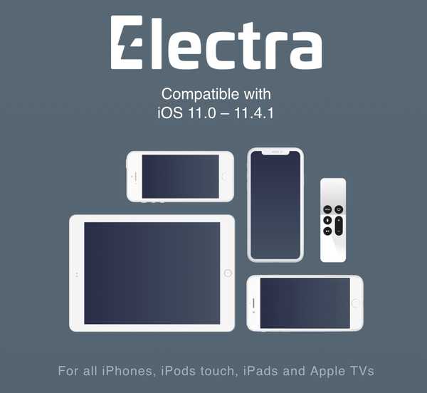 Electra Team-sluttstøtte for iOS 11-baserte Electra jailbreak