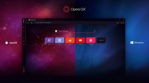 Navegador Opera GX para Mac visa jogadores