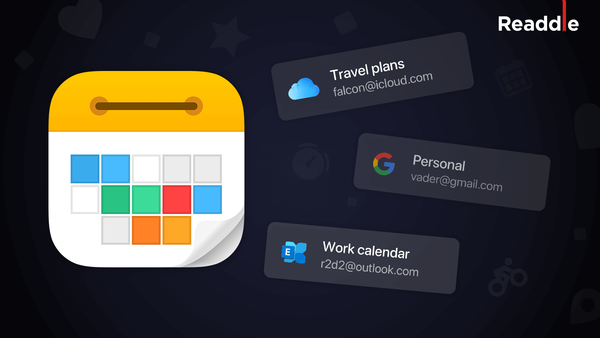Aplikasi Kalender Readdle memperoleh integrasi asli Outlook Exchange dan beberapa akun