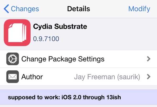 Saurik utsteder sjelden oppdatering for Cydia Substrate m / iOS 13-støtte og kritisk feilretting