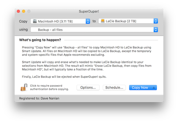 Shirt Pocket uppdaterar SuperDuper återhämtningsverktyg för att stödja macOS Catalina