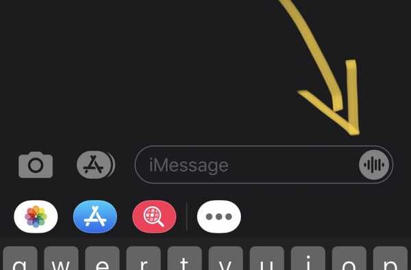 Esse ajuste desativa o botão de gravação de voz no iMessage