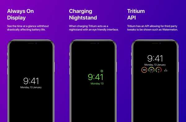 Tritium memberikan fungsionalitas tampilan yang selalu di-jailbreak ke iPhone