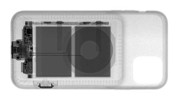 Les rayons X révèlent le fonctionnement du bouton dédié à l'appareil photo dans le nouveau boîtier de batterie intelligent pour iPhone 11