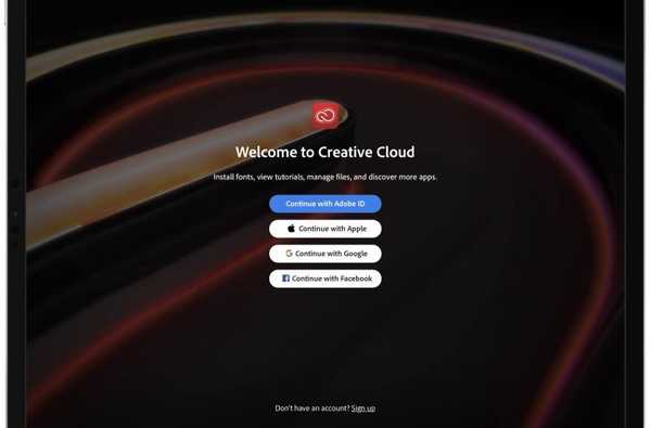 Du kan nå få tilgang til Adobe Creative Cloud via personvernbevarende Logg på med Apple-alternativet